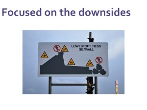 Picture of warnings at a sea cliff