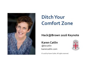 Ditch Your Comfort Zone title slide